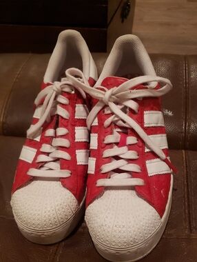 adidas Originals Red and White Women's Sneakers